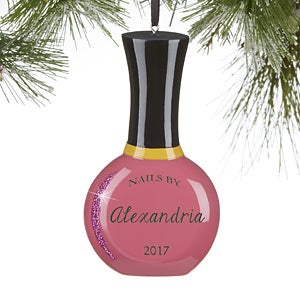 Hot Pink Nail Polish© Personalized Ornament