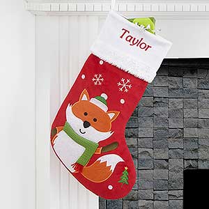 Santa Claus Lane Personalized Stocking-Fox