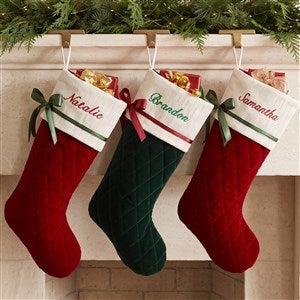 Personalized Quilted Christmas Stockings - Winter Classic - 16279