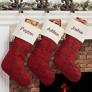 Personalized Christmas Stockings - Holiday Carols - #16286