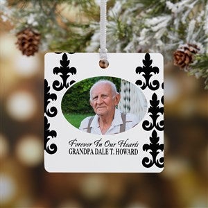 In Loving Memory Photo Memorial Ornament For Him - 1 Sided Metal
