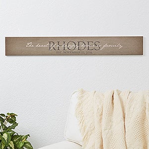 Heart of Our Home Personalized Wooden Sign