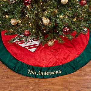 Holiday Splendor Personalized Tree Skirt