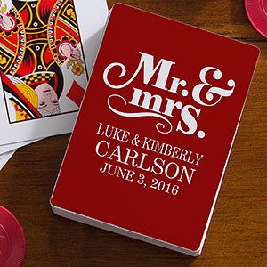 Happy Couple Personalized Playing Cards