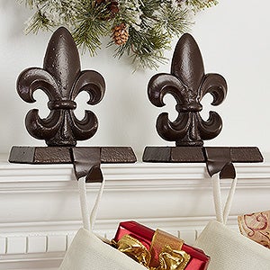 Fleur De Lis Christmas Stocking Holders