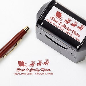 Santa Sleigh Self-Inking Stamp