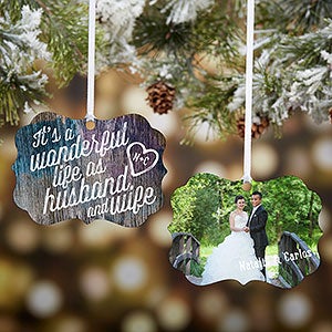Photo Christmas Ornaments - Wonderful Life As Husband and Wife