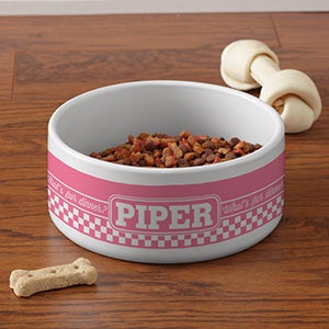 Personalized Pet Bowl - Pet Pun - Large
