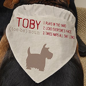 Definition of My Dog Personalized Pet Bandana