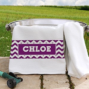 Chevron Personalized Pet Towel