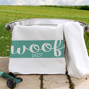 Woof & Meow Personalized Pet Towel