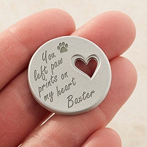 Pet Memorial Personalized Heart Pocket Token