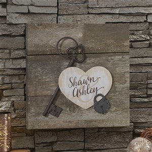 Personalized Canvas Print 8x8 - Key To My Heart