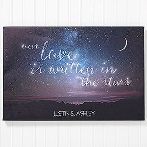 Written In The Stars Personalized Canvas Print- 24 x 36