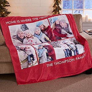 Personalized Photo Fleece Blankets - Picture Perfect - 5 Photos