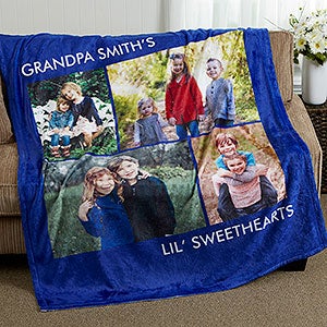 Picture Perfect Personalized 50x60 Fleece Photo Blanket- 4 Photo