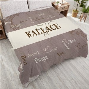 Our Loving Family 90x90 Queen Plush Fleece Blanket