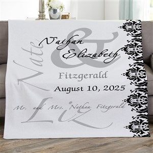 Wedding Couple Personalized 50x60 Sweatshirt Blanket
