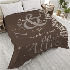 Wedding Couple Personalized 108x90 Plush King Fleece Blanket