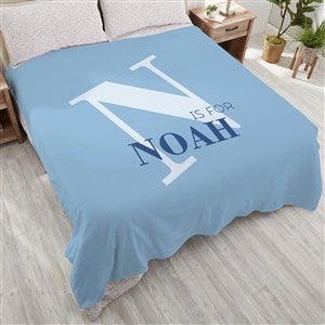 Alphabet Fun 90x90 Personalized Plush Queen Fleece Blanket