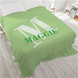 Alphabet Fun 180x90 Personalized King Fleece Blanket