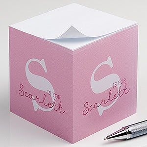 Alphabet Fun Personalized Paper Note Cube