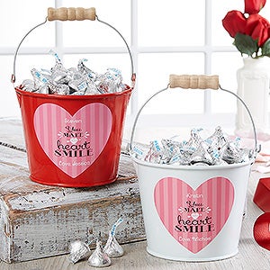 You Make My Heart Smile Personalized Mini Treat Bucket