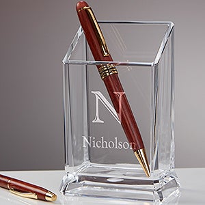 Initially Yours Personalized Acrylic Pen & Pencil Holder