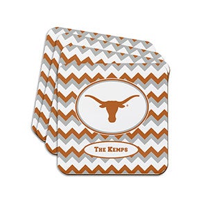 Chevron Collegiate Pride Personalized Tailgate Collection - Coasters