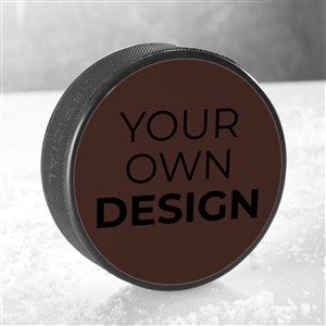 Design Your Own Personalized Hockey Puck- Brown