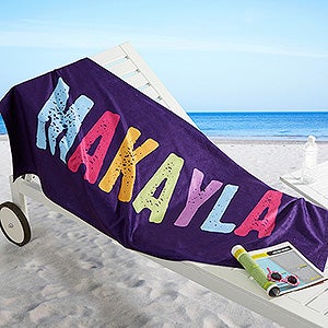 All Mine! Personalized Beach Towel