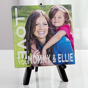 Loving Her Personalized Tabletop Canvas Print- 5 1/2 x 5 1/2