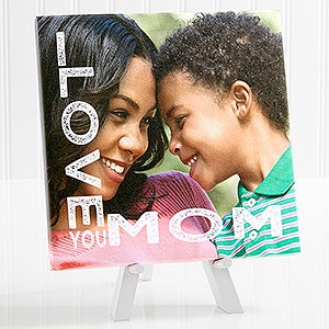 Loving Her Personalized Tabletop Canvas Print- 8x 8