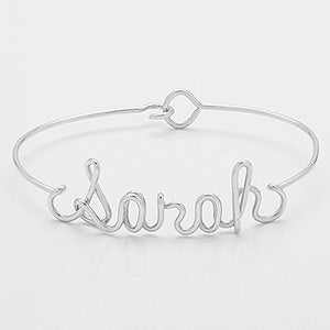 Wire Name Personalized Bracelet - Sterling Silver