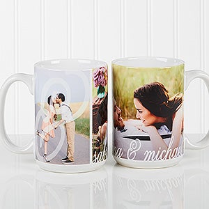 Large Personalized Couples Photo Coffee Mug - You & I