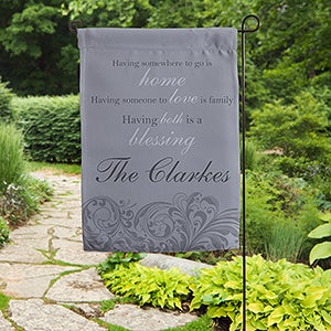 Family Blessings Personalized Garden Flag