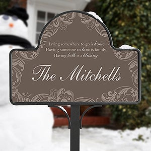 Family Blessing Personalized Yard Stake With Magnet