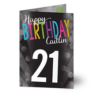 Bold Birthday Personalized Greeting Card