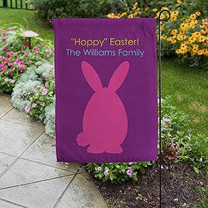 Easter Bunny Family Personalized Garden Flag