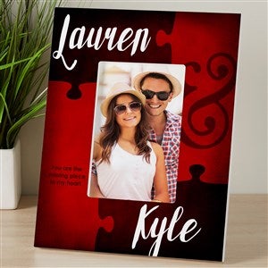 Missing Piece To My Heart Personalized 4x6 Tabletop Frame - Vertical