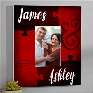 Missing Piece To My Heart Personalized 5x7 Wall Frame - Vertical