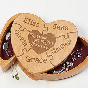 Together We Make A Family Engraved Jewelry Box