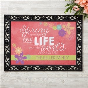 0 Personalized Seasonal Doormats - Spring Flowers