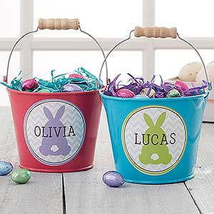 Easter Bunny Personalized Mini Treat Bucket