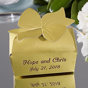 Personalized Bow Top Custom Favor Bo Small Gold Wedding Gifts Personalized Bow Top Custom Wedding Favor Bo 1659d