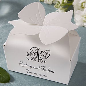 Personalized Bow Top Custom Favor Bo Large White Wedding Gifts Personalized Bow Top Custom Wedding Favor Bo 1659d