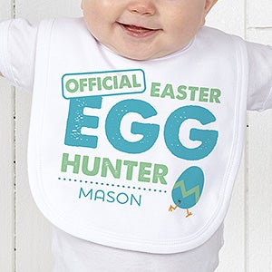 Easter Egg Hunter Easter Personalized Infant Bib