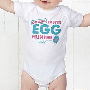 Easter Egg Hunter Personalized Baby Bodysuit