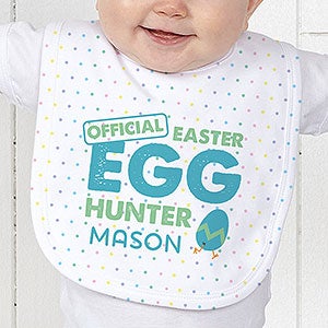 Personalized Easter Egg Hunter Baby Bib