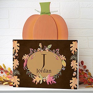 Autumn Hues Personalized Pumpkin Tabletop Decor